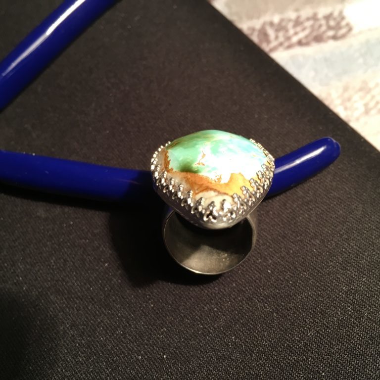 Finished turquoise ring